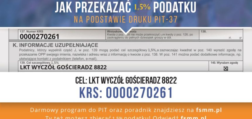 Przekaż 1,5% na Wyczóła!