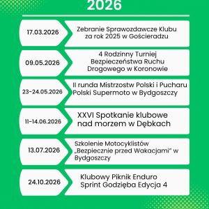 Kalendarz Imprez Klubowych 2026 Kalendarz Imprez Klubowych 2026